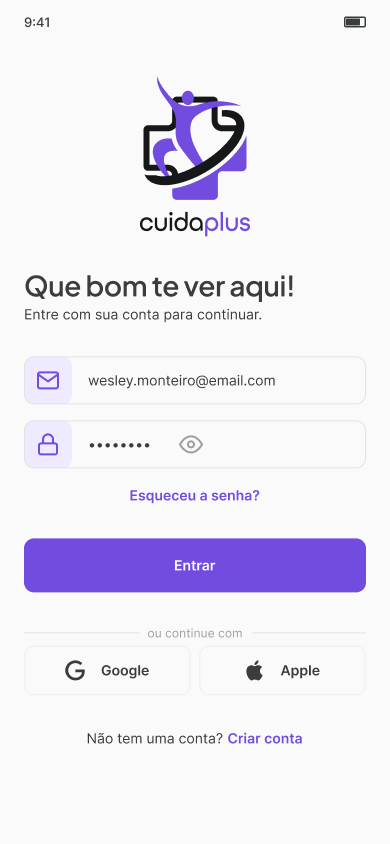 Tela de login
